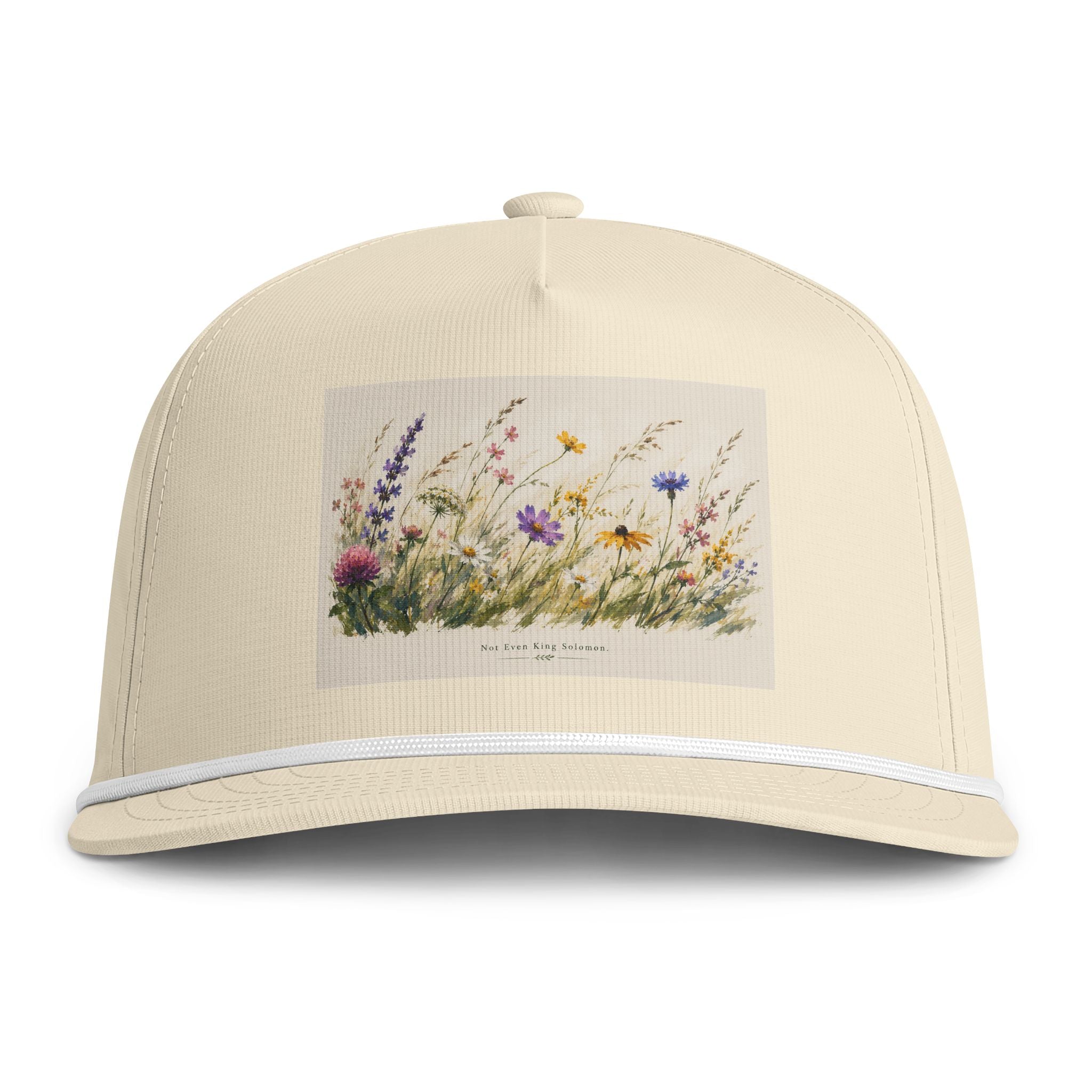 Sunwashed Wildflower Rope Cap – Vintage Botanical Baseball Hat