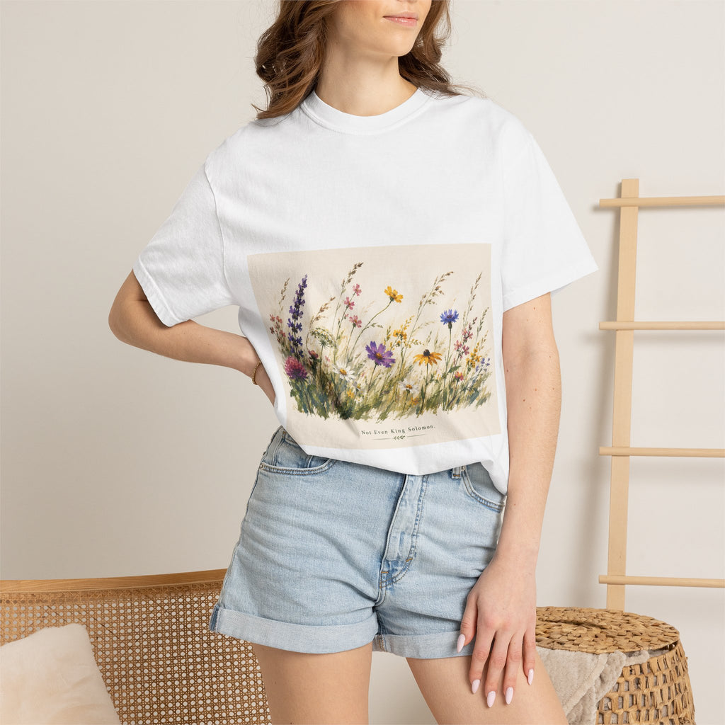 Wildflower Meadow T-Shirt — 'We Grow Through What We Go Through' Floral Graphic Tee